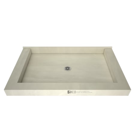 Tile Redi Redi Base 42" x 48" Rectangular Shower Base with Triple Threshold and Center Drain Polished Chrome