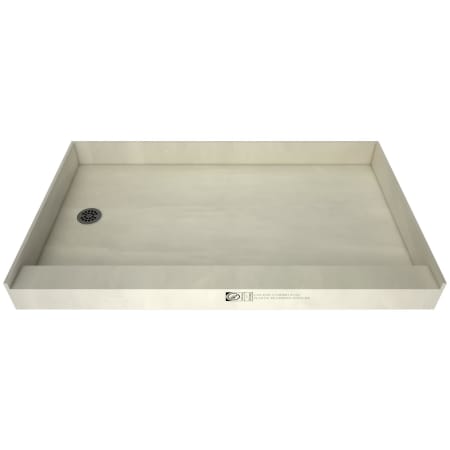Tile Redi Redi Base 60" x 42" Rectangular Shower Base with Single Threshold and Left Drain Brushed Nickel