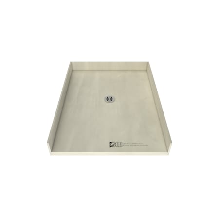 Tile Redi Redi Base 44" x 37" Rectangular Barrier Free Shower Base with Center Drain Polished Chrome
