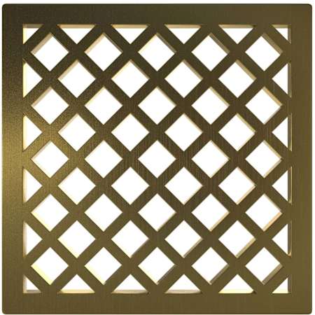 Tile Redi Redi Drain Designer Square Argyle Pattern Drain Plate for Compression Drain in Brushed Gold Brushed Gold
