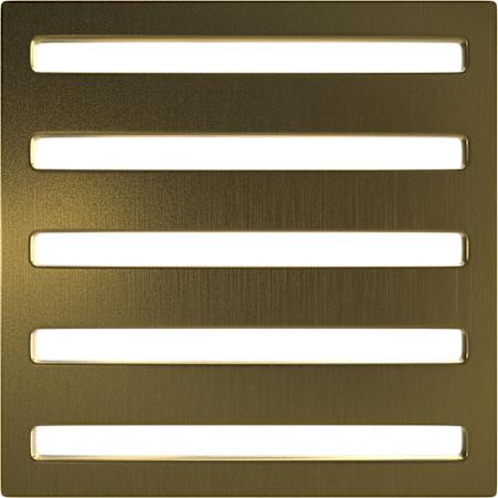 Tile Redi Redi Drain Standard Bars Square Drain Plate for Compression Drain in Brushed Gold Brushed Gold