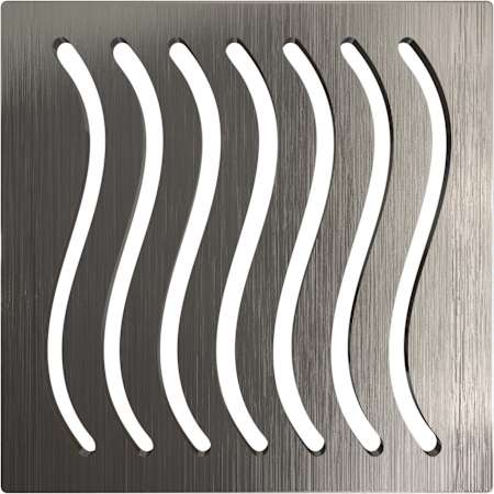 Tile Redi Redi Drain Designer Square Dunes Pattern Drain Plate for Compression Drain in Brushed Nickel Brushed Nickel