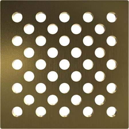 Tile Redi Redi Drain Designer Square Dots Pattern Drain Plate for Compression Drain in Brushed Gold Brushed Gold