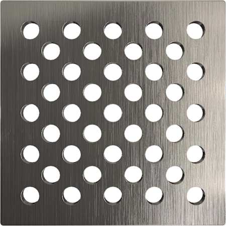Tile Redi Redi Drain Designer Square Dots Pattern Drain Plate for Compression Drain in Brushed Nickel Brushed Nickel