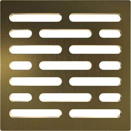 Tile Redi Redi Drain Designer Square Shift Pattern Drain Plate for Compression Drain in Brushed Gold Brushed Gold