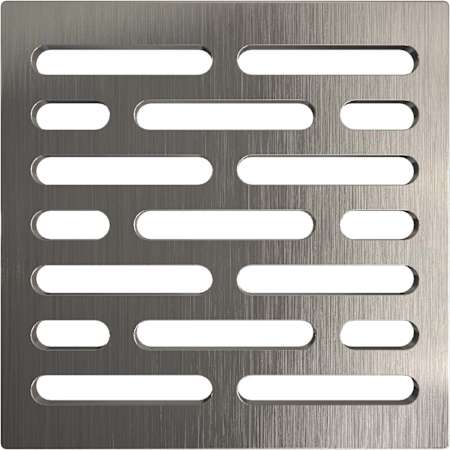 Tile Redi Redi Drain Designer Square Shift Pattern Drain Plate for Compression Drain in Brushed Nickel Brushed Nickel