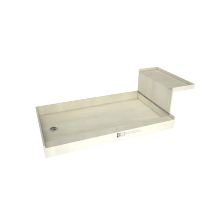 Tile Redi Base'N Bench 30" x 60" Rectangular Shower Base with Single Threshold and Left Drain Polished Chrome