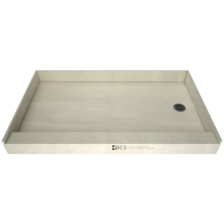 Tile Redi Redi Base 48" x 36" Rectangular Shower Base with Single Threshold and Right Round Drain Brushed Nickel