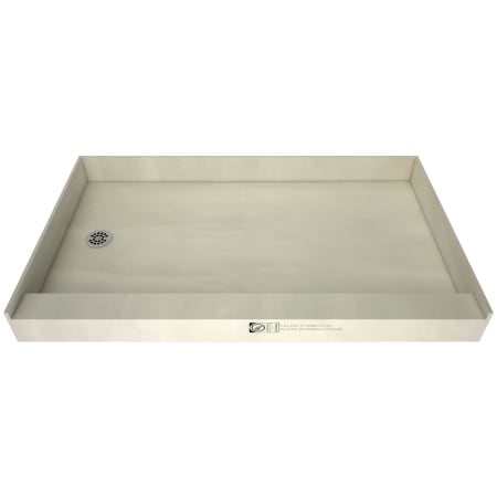Tile Redi Redi Base 60" x 36" Rectangular Shower Base with Single Threshold and Left Drain Polished Chrome