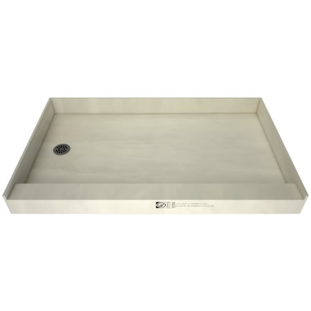 Tile Redi Redi Base 60" x 36" Rectangular Shower Base with Single Threshold and Left Round Drain Brushed Nickel
