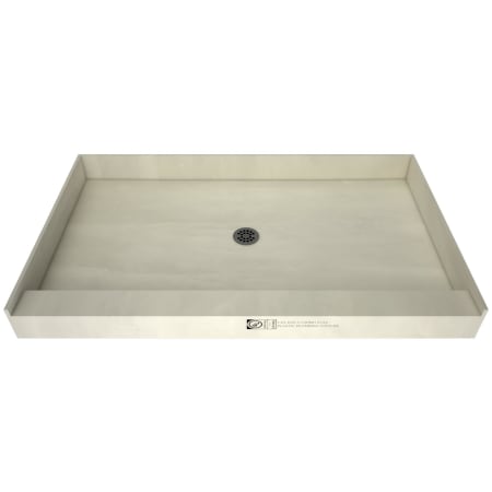 Tile Redi Redi Base 72" x 36" Rectangular Shower Base with Single Threshold and Center Round Drain Brushed Nickel