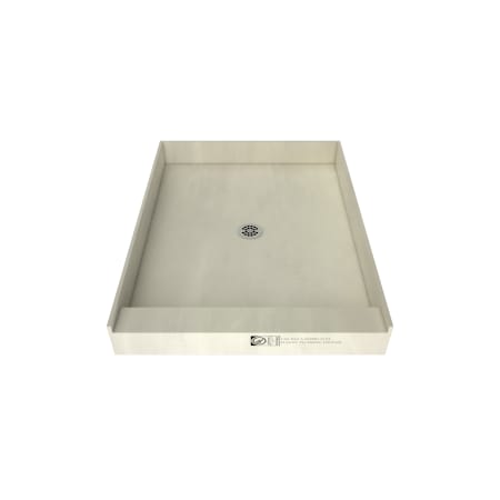 Tile Redi Redi Base 42" x 36" Rectangular Shower Base with Single Threshold and Center Drain Polished Chrome