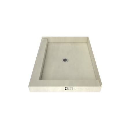 Tile Redi Redi Base 42" x 36" Rectangular Shower Base with Double Threshold and Center Drain Polished Chrome