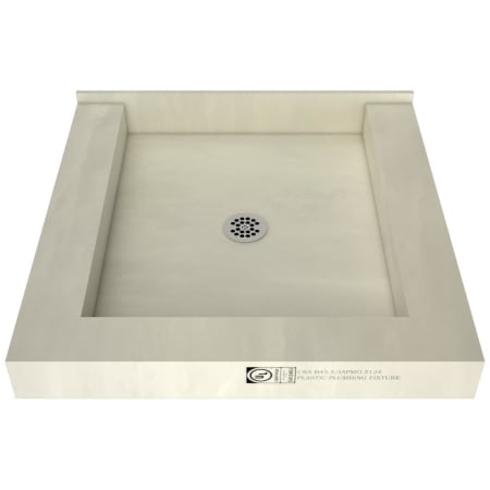 Tile Redi Redi Base 48" x 48" Square Shower Base with Triple Threshold and Center Drain Polished Chrome