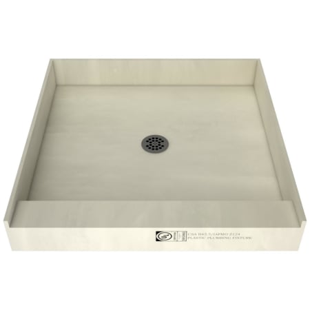 Tile Redi Redi Base 48" x 48" Square Shower Base with Single Threshold and Center Drain Brushed Nickel