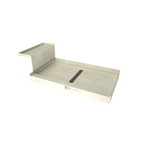 Tile Redi Base'N Bench 60" x 34" Rectangular Shower Base with Single Threshold and Center Drain Brushed Nickel