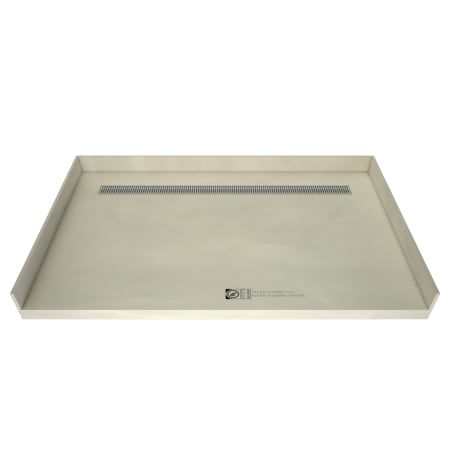 Tile Redi Redi Trench 36" x 63" Rectangular Barrier Free Shower Base with Back Drain Polished Chrome