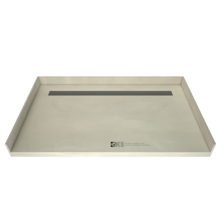 Tile Redi Redi Trench 38" x 60" Rectangular Barrier Free Shower Base with Back Drain Brushed Nickel