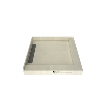 Tile Redi WonderFall Trench 48" x 48" Square Shower Base with Double Threshold and Left Drain Tileable