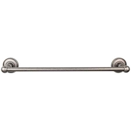 Top Knobs Edwardian Bath 30 Inch Single Towel Bar Plain Backplate Antique Pewter