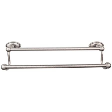 Top Knobs Edwardian Bath 30 Inch Double Towel Bar Oval Backplate Antique Pewter