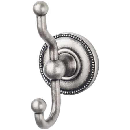 Top Knobs Edwardian Bath Double Robe Hook Antique Pewter
