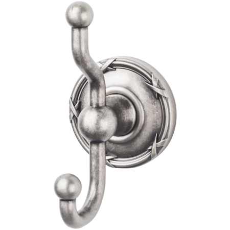 Top Knobs Edwardian Bath Double Robe Hook Antique Pewter