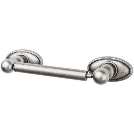 Top Knobs Edwardian Bath Toilet Paper Holder Oval Backplate Antique Pewter