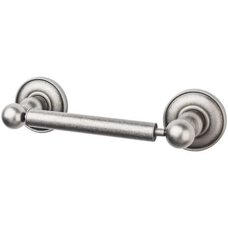 Top Knobs Edwardian Bath Toilet Paper Holder Plain Backplate Antique Pewter