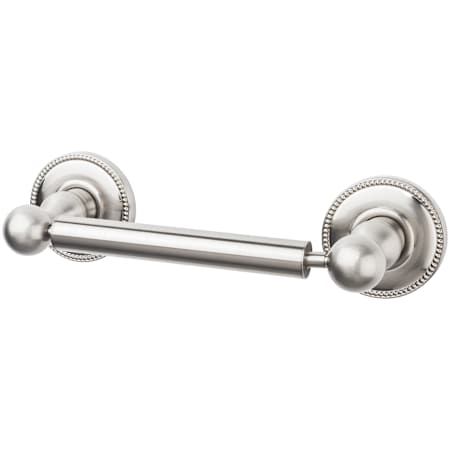 Top Knobs Edwardian Bath Toilet Paper Holder with Beaded Backplate Brushed Satin Nickel
