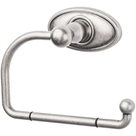 Top Knobs Edwardian Bath Tissue Hook Oval Backplate Antique Pewter