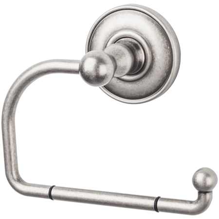 Top Knobs Edwardian Bath Tissue Hook Plain Backplate Antique Pewter