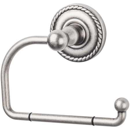 Top Knobs Edwardian Bath Tissue Hook Rope Backplate Antique Pewter