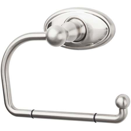 Top Knobs Edwardian Bath Tissue Hook Oval Backplate Brushed Satin Nickel