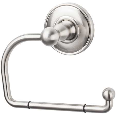Top Knobs Edwardian Bath Tissue Hook Plain Backplate Brushed Satin Nickel