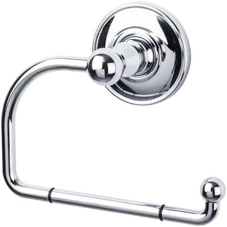 Top Knobs Edwardian Bath Tissue Hook Plain Backplate Polished Chrome