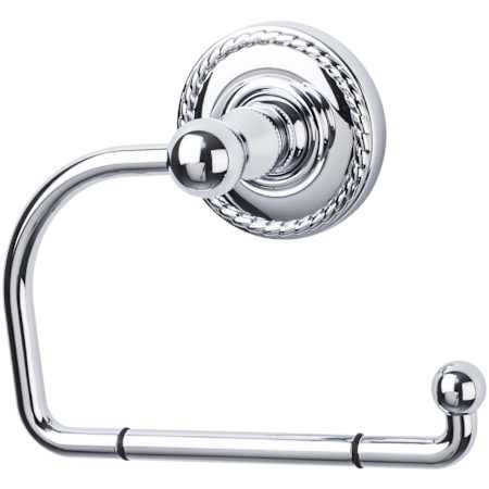 Top Knobs Edwardian Bath Tissue Hook Rope Backplate Polished Chrome