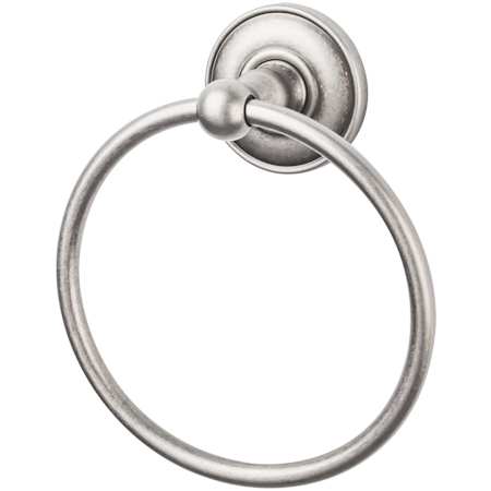 Top Knobs Edwardian Bath Towel Ring Plain Backplate Antique Pewter