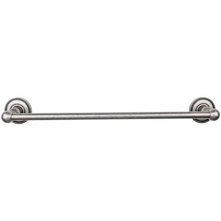 Top Knobs Edwardian Bath 18 Inch Single Towel Bar Beaded Backplate Antique Pewter