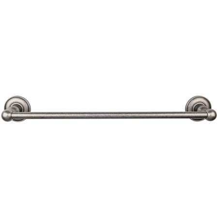 Top Knobs Edwardian Bath 18 Inch Single Towel Bar Plain Backplate Antique Pewter