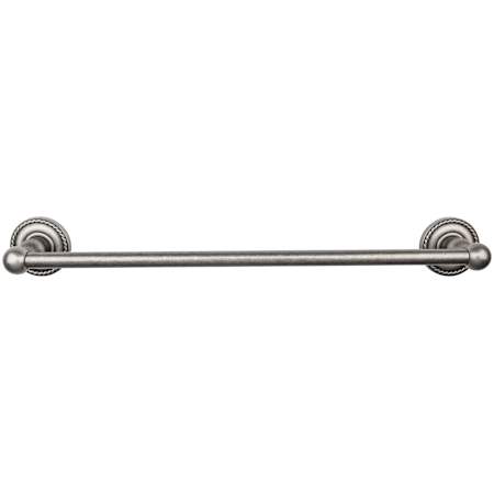 Top Knobs Edwardian Bath 18 Inch Single Towel Bar Rope Backplate Antique Pewter