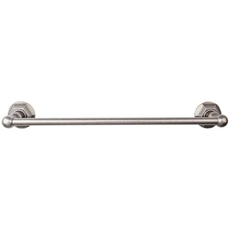 Top Knobs Edwardian Bath 24 Inch Single Towel Bar Hex Backplate Antique Pewter