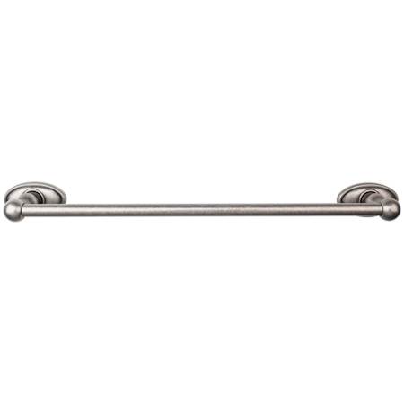 Top Knobs Edwardian Bath 24 Inch Single Towel Bar Oval Backplate Antique Pewter