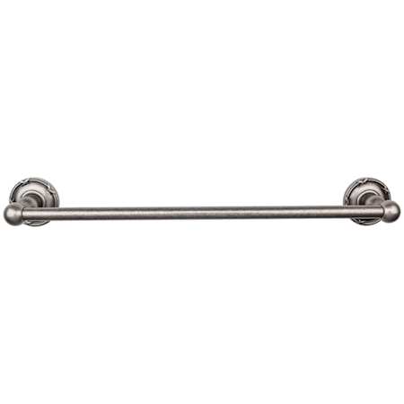 Top Knobs Edwardian Bath 24 Inch Single Towel Bar Ribbon Backplate Antique Pewter