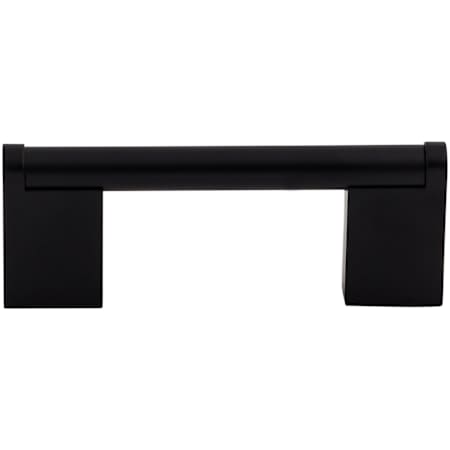 Top Knobs Princetonian 3 Inch Center to Center Handle Cabinet Pull from the Bar Pulls Collection Flat Black