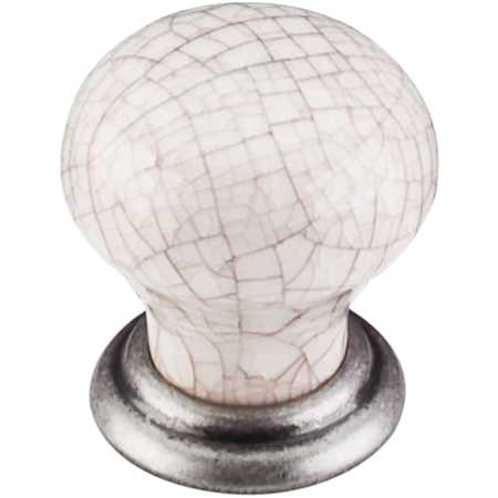 Top Knobs Ceramic 1-1/8 Inch Mushroom Cabinet Knob from the Chateau Collection Pewter Antique
