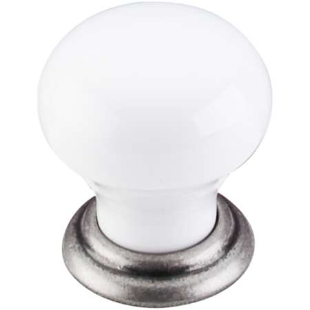 Top Knobs Ceramic 1-1/8 Inch Mushroom Cabinet Knob from the Chateau Collection Pewter Antique