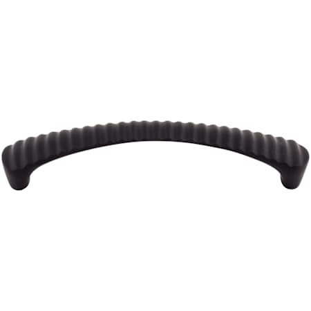 Top Knobs Grooved 5-1/16 Inch Center to Center Handle Cabinet Pull from the Nouveau III Collection Flat Black