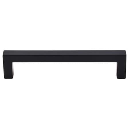 Top Knobs Square 5 Inch (128 mm) Center to Center Handle Cabinet Pull from the Nouveau III Series - 25 Pack Flat Black