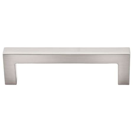 Top Knobs Square 3-3/4 Inch Center to Center Handle Cabinet Pull from the Asbury Series - 10 Pack Brushed Satin Nickel